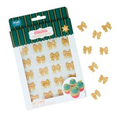 Lazos dorados de azúcar de Navidad (24) - PME