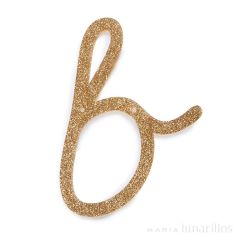 Letra "b" acrílica dorada brillante - Meri Meri
