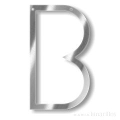 Letra "B" acrílica espejo plateado - Meri Meri