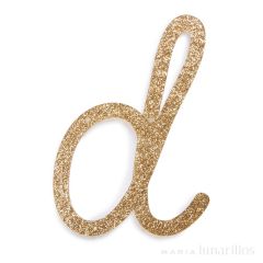 Letra "d" acrílica dorada brillante - Meri Meri