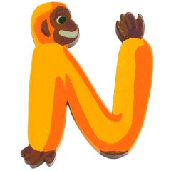 Letra de madera de animales 5,5 cm - N Djeco