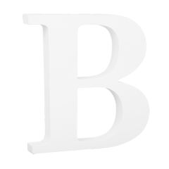 Letra de madera blanca "B" 25 cm