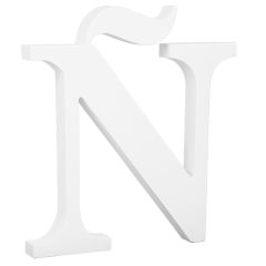Letra de madera blanca "Ñ" 29 cm