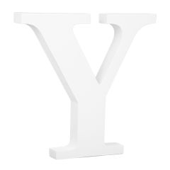 Letra de madera blanca "Y" 25 cm