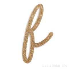 Letra "f" acrílica dorada brillante - Meri Meri