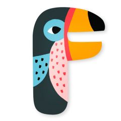 Letra F de madera tucán - Vilac