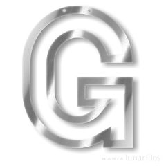 Letra "G" acrílica espejo plateado - Meri Meri