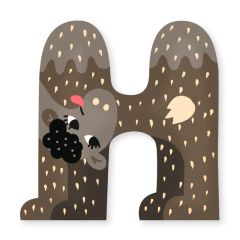 Letra H de madera camello - Vilac
