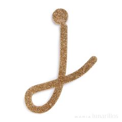 Letra "j" acrílica dorada brillante - Meri Meri