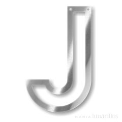 Letra "J" acrílica espejo plateado - Meri Meri