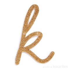 Letra "k" acrílica dorada brillante - Meri Meri