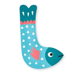 Letra L de madera pez - Vilac