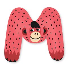 Letra M de madera orangután - Vilac