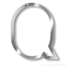 Letra "Q" acrílica espejo plateado - Meri Meri