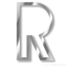 Letra "R" acrílica espejo plateado - Meri Meri