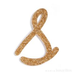Letra "s" acrílica dorada brillante - Meri Meri