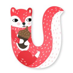 Letra U de madera ardilla - Vilac