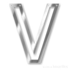 Letra "V" acrílica espejo plateado - Meri Meri