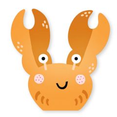 Letra V de madera cangrejo - Vilac