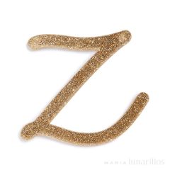 Letra "z" acrílica dorada brillante - Meri Meri