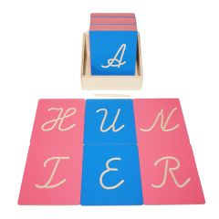 Letras alfabeto mayúsculas huecas cursivas - Montessori