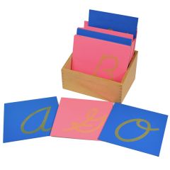 Letras de lija alfabeto mayúsculas cursiva - Montessori