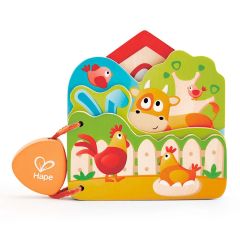 Libro de madera animales de granja - Hape