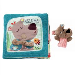 Libro de tela besos y abrazos osito César - Lilliputiens