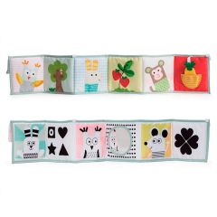 Libro de tela grande reversible para cuna con velcro - Taf Toys