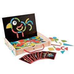 Maletín de madera con piezas magnéticas 105 piezas - Hape