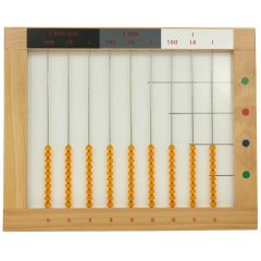 Marco ábaco plano de madera para multiplicación - Montessori