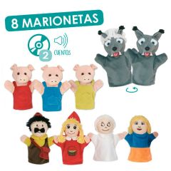 Marionetas Caperucita Roja y Los tres Cerditos - Akros