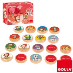 Memo Caperucita Roja 18 piezas de madera - Goula
