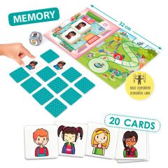 Memory cooperativo el cole: Seamos puntuales - Akros