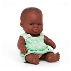 Muñeca bebé africana 21 cm - Miniland