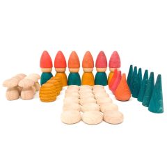 Set de muñecos Nins® Tomten y formas de madera - Grapat