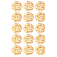 Papel de oblea - 15 diseños iguales en Círculos de 5 cm Nombre y fecha Mi primera comunión - Impresión personalizada