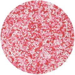 Nonpareils rojo, rosa y blanco 80 g - Funcakes
