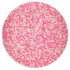 Nonpareils rosa y blanco baby pink 80 g - Sin gluten - Funcakes