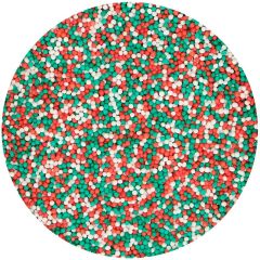 Nonpareils verdes, rojos y blancos 80 g - Funcakes