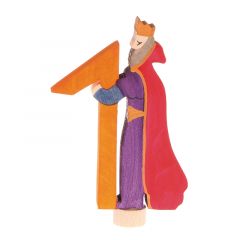 Número 1 con rey de madera para calendario anual circular y para espiral - Grimm's