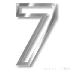 Número 7 acrílico espejo plateado - Meri Meri