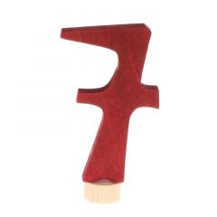 Número 7 de madera granate oscuro para calendario anual circular y para espiral - Grimm's