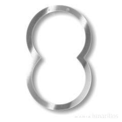 Número 8 acrílico espejo plateado - Meri Meri
