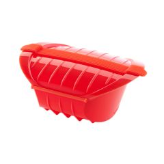 Olla de vapor individual roja 500 ml - Silicona - Lékué