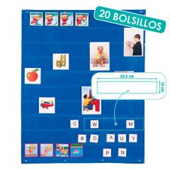 Panel expositor multiusos con 20 bolsillos - Akros