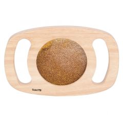 Panel sensorial de madera con purpurina dorada - TickiT