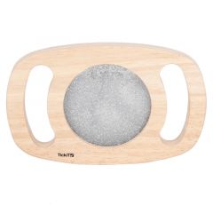 Panel sensorial de madera con purpurina plateada - TickiT