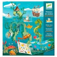 Panorámicas con pegatinas aventuras en el mar - Djeco