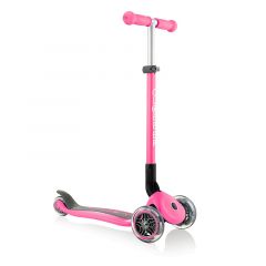 Patinete plegable rosa con ruedas de colores Lights Deep - Globber